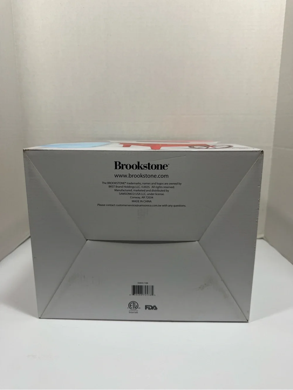 Brookstone Red Cotton Candy Maker with White Bowl